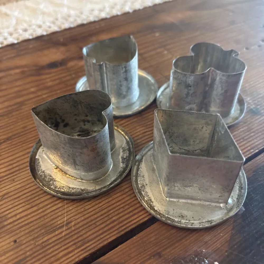 Playing Cards Metal Biscuit Cookie Cutters Vintage Set Of 4